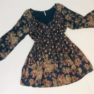Free People Doll Face  Floral Tunic Dress